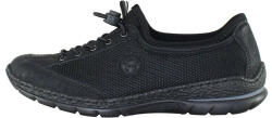 RIEKER Pantofi dama, Rieker, N22M6-00-Negru, casual, piele ecologica, cu talpa joasa, negru (Marime: 41)
