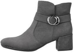 Rieker Botine dama, Rieker, 70289-45-Gri, casual, piele ecologica, cu toc, gri (Marime: 38)