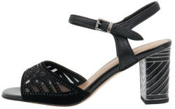 Epica Sandale dama, Epica, JI1L490-M316-Y540CT-01-Z-Negru, elegant, piele naturala, cu toc, negru (Marime: 40)