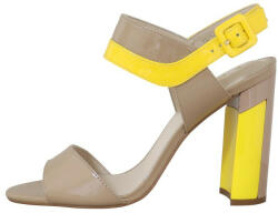Epica Sandale dama, Epica, OE1371-569-568-B2-L-Bej, elegant, piele naturala, cu toc, bej (Marime: 37)