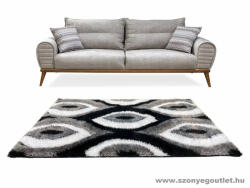 Budapest Carpet Elvira Shaggy 625 Grey-Black (Szürke-Fekete) 160x230cm