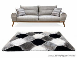 Budapest Carpet Elvira Shaggy 1138 Grey-Black (Szürke-Fekete) 160x230cm