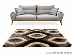Budapest Carpet Elvira Shaggy 625 Brown (Barna) 80x250cm