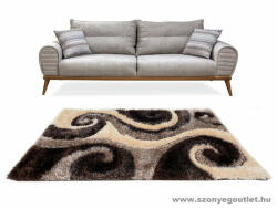 Budapest Carpet Elvira Shaggy 1142 Brown (Barna) 160x230cm