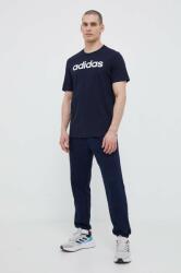 Adidas pamut póló sötétkék, nyomott mintás, IC9275 - sötétkék S