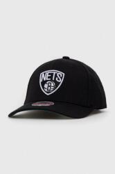 Mitchell&Ness sapka gyapjúkeverékből Brooklyn Nets fekete, nyomott mintás - fekete Univerzális méret - answear - 7 190 Ft