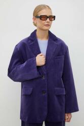 Lovechild kordbársony kabát lila, sima, egysoros gombolású - lila 34