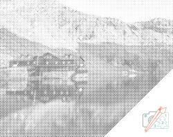  PontPöttyöző - Bilea-tó, Románia 2 Méret: 30x40cm, Keretezés: Keret nélkül (csak a vászon), Szín: Fekete