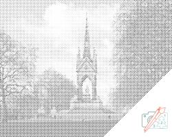  PontPöttyöző - Hyde Park, London Méret: 30x40cm, Keretezés: Keret nélkül (csak a vászon), Szín: Kék