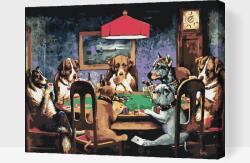 Festés számok szerint - Kutyák pókerpartija Méret: 30x40cm, Keretezés: Keret nélkül (csak a vászon)