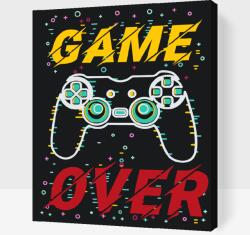  Festés számok szerint - Game Over Méret: 30x40cm, Keretezés: Keret nélkül (csak a vászon)