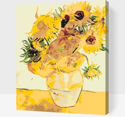 Festés számok szerint - Vincent Van Gogh: Napraforgók Méret: 30x40cm, Keretezés: Keret nélkül (csak a vászon)