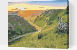  Festés számok szerint - Peak District - Nemzeti Park, Egyesült Királyság Méret: 30x40cm, Keretezés: Keret nélkül (csak a vászon)