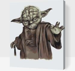 Festés számok szerint - Yoda Méret: 30x40cm, Keretezés: Keret nélkül (csak a vászon)