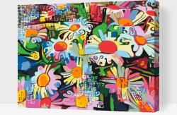  Festés számok szerint - Színes virágok Méret: 30x40cm, Keretezés: Keret nélkül (csak a vászon)