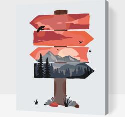  Festés számok szerint - Jelzőtábla Méret: 30x40cm, Keretezés: Keret nélkül (csak a vászon)
