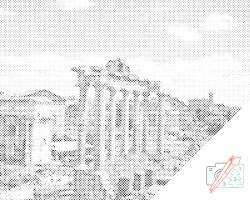 PontPöttyöző - Forum Romanum, Róma 3 Méret: 30x40cm, Keretezés: Keret nélkül (csak a vászon), Szín: Piros