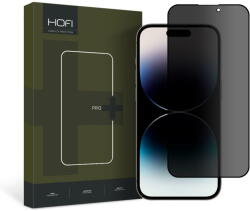 HOFI Folie Protectie Ecran HOFI PRO+ pentru Apple iPhone 14 Pro, Sticla securizata, Full Face, Full Glue, Privacy, Neagra (fol/ec/hof/pr/ai1/fu/pr/ne) - vexio
