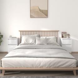 vidaXL Noptiere, 2 buc. , alb extralucios, 40x35x70 cm (819697)