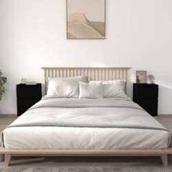 vidaXL Noptiere, 2 buc. , negru, 40x35x70 cm (819695)