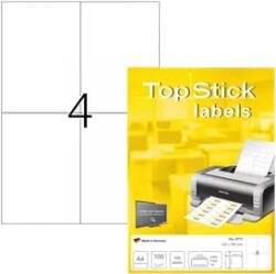 Topstick 105 mm x 148 mm Papír Íves etikett címke Topstick Fehér ( 100 ív/doboz ) (TOPSTICK-8717)