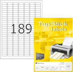Topstick 25.4 mm x 10 mm Papír Íves etikett címke Topstick Fehér ( 100 ív/doboz ) (TOPSTICK-8780)
