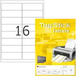 Topstick 99.1 mm x 33.9 mm Papír Íves etikett címke Topstick Fehér ( 100 ív/doboz ) (TOPSTICK-8756)