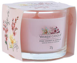 Yankee Candle Pink Cherry & Vanilla lumânare votivă în sticlă 37 g