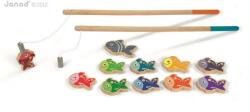 Janod Undițe de pescuit magnetice din lemn pentru copii Let's Go Fishing (J03062)