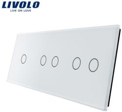 LIVOLO Panou Intrerupator simplu + dublu + dublu Alb (VL-P701/02/02-6W)