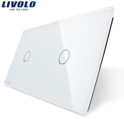 LIVOLO Panou Intrerupator simplu + simplu Alb (VL-P701/01-4W)