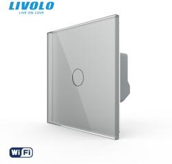 LIVOLO Intrerupator tactil simplu WiFi, cu panou sticla Gri (VL-FC1NY-C1-I2G)