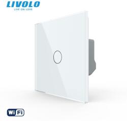 LIVOLO Intrerupator tactil simplu WiFi, cu panou sticla Alb (VL-FC1NY-C1-W2G)