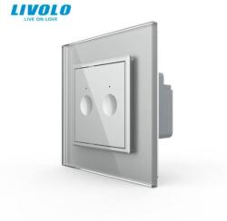 LIVOLO Intrerupator tactil dublu, rama sticla Gri (722000215SR)