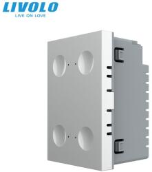 LIVOLO Modul intrerupator cvadruplu tactil, standard italian, 3M Gri (VL-FC4-3IP)
