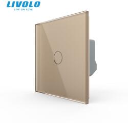 LIVOLO Intrerupator sonerie simplu tactil, cu panou sticla, Generatia Noua Auriu (VL-FC1NB-2G-A)