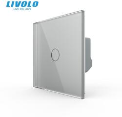LIVOLO Intrerupator simplu tactil, cu panou sticla, Generatia Noua Gri (VL-FC1-2G-I)