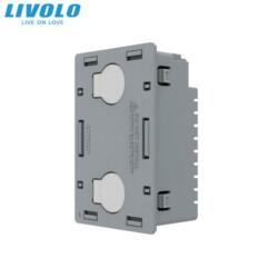 LIVOLO Modul intrerupator dublu, standard italian, cap scara / cap cruce, 3M (VL-FC2S-3G)