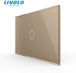 LIVOLO Panou simplu de sticla, standard italian, 3M Auriu (VL-P901-3A)