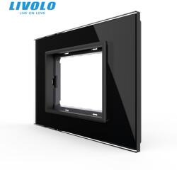 LIVOLO Rama de sticla, standard italian, 3M Negru (VL-P9E-3B)