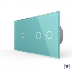 LIVOLO Panou Intrerupator dublu + simplu Verde (BB-C7-C2/C1-18)