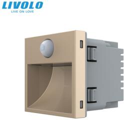 LIVOLO Modul lampa de orientare scara, cu senzor miscare Auriu (VL-FCL-2AP)
