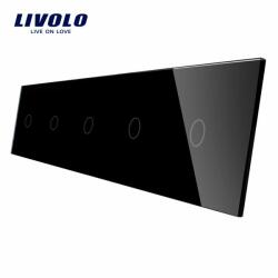 LIVOLO Panou Intrerupator 5 x simplu Negru (VL-P701/01/01/01/01- 10B)