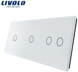 LIVOLO Panou Intrerupator simplu + simplu + dublu Alb (VL-P701/01/02-6W)