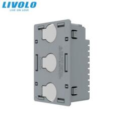 LIVOLO Modul intrerupator triplu, standard italian, cap scara / cap cruce, 3M (VL-FC3S-3G)