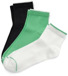Tchibo 3 pár női zokni szettben, fehér/zöld/antracit 1x fehér, 1x világoszöld, 1x antracit 35-38