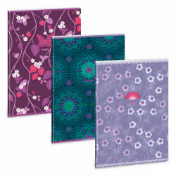 Ars Una A/4 EXTRA KAPCSOS FÜZET-PONTHÁLÓS PURPLE BLOOM -MIX (5251) 22 (53102515) (53102515)