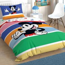 TAC Lenjerie de pat 1 persoana, TAC Disney 3 piese, Mickey Mouse Rainbow Lenjerie de pat