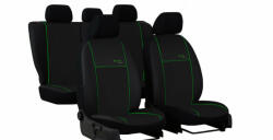 HONDA Logo Univerzális Üléshuzat Eco Line Eco bőr fekete színben zöld varrással (ELIZOL-HONLogo)
