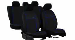 Skoda Favorit Univerzális Üléshuzat Eco Line Eco bőr fekete színben kék varrással (ELIKEK-SKOFavo)